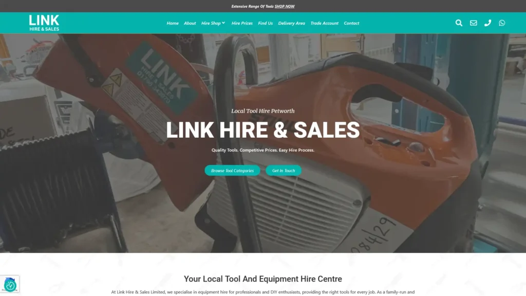 equipment hire website