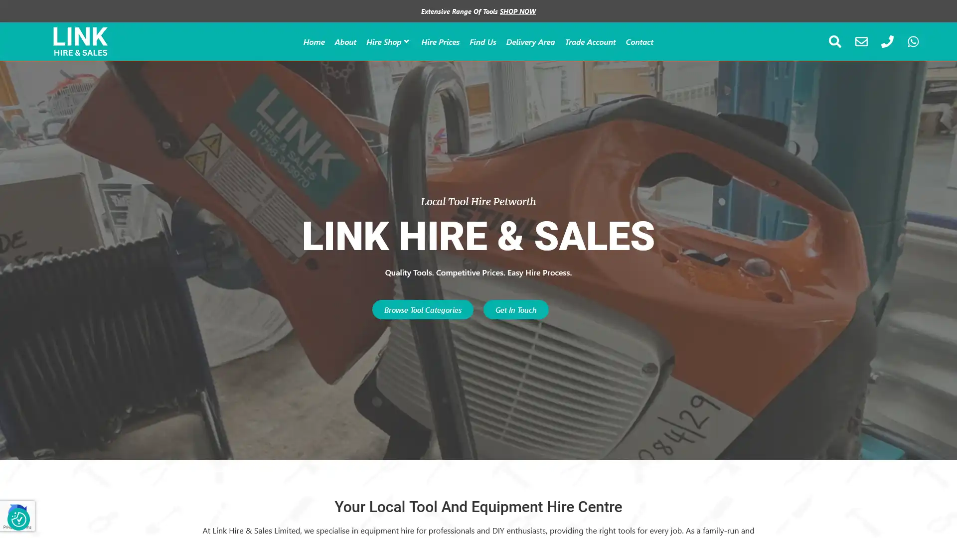 equipment hire website