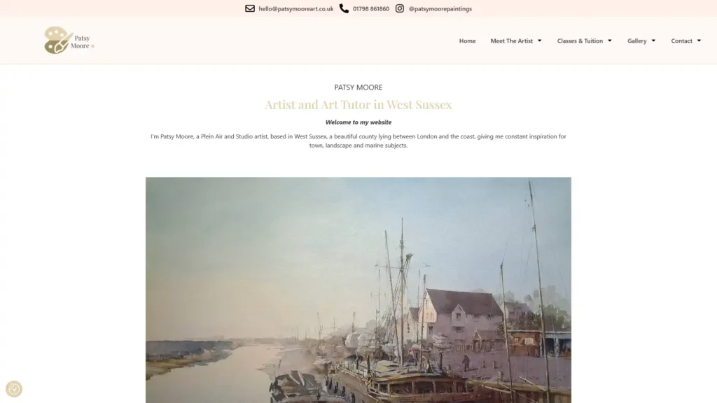 Patsy Moore Art, art tutor in West Sussex