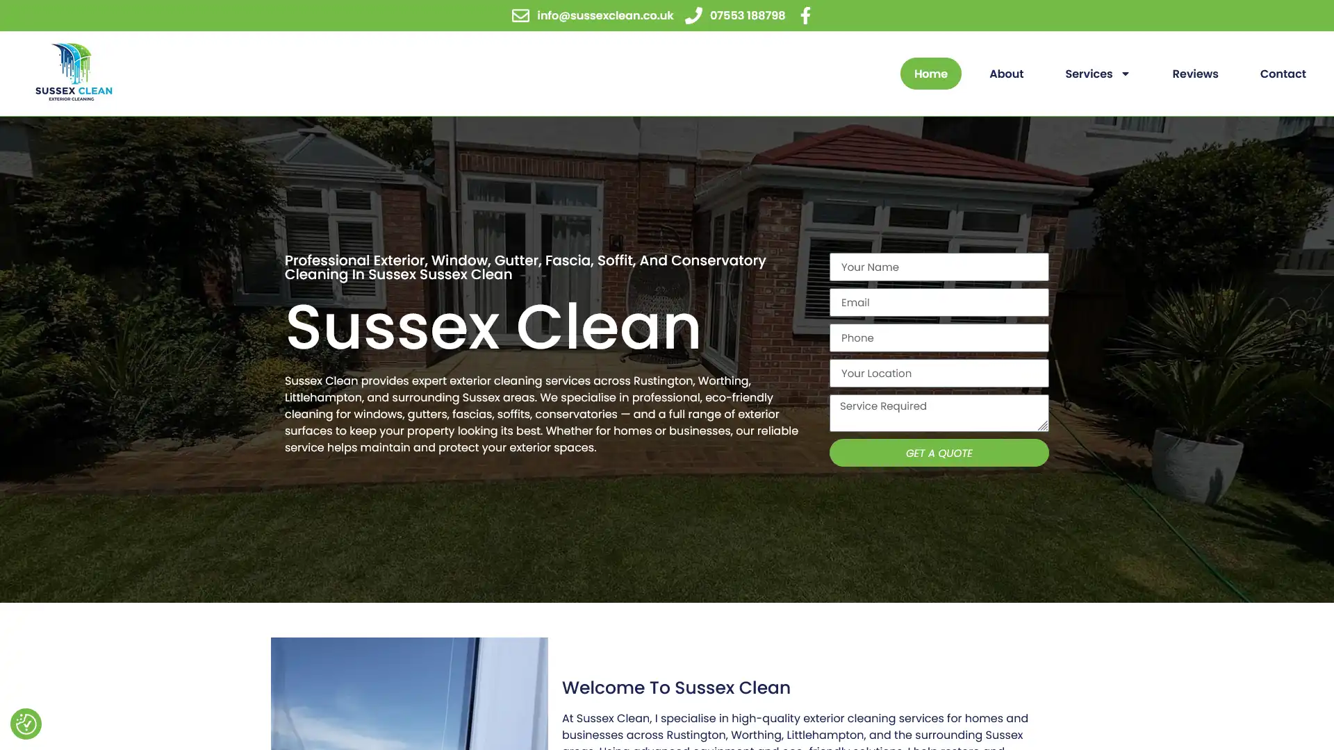 Sussex Clean website rebrand