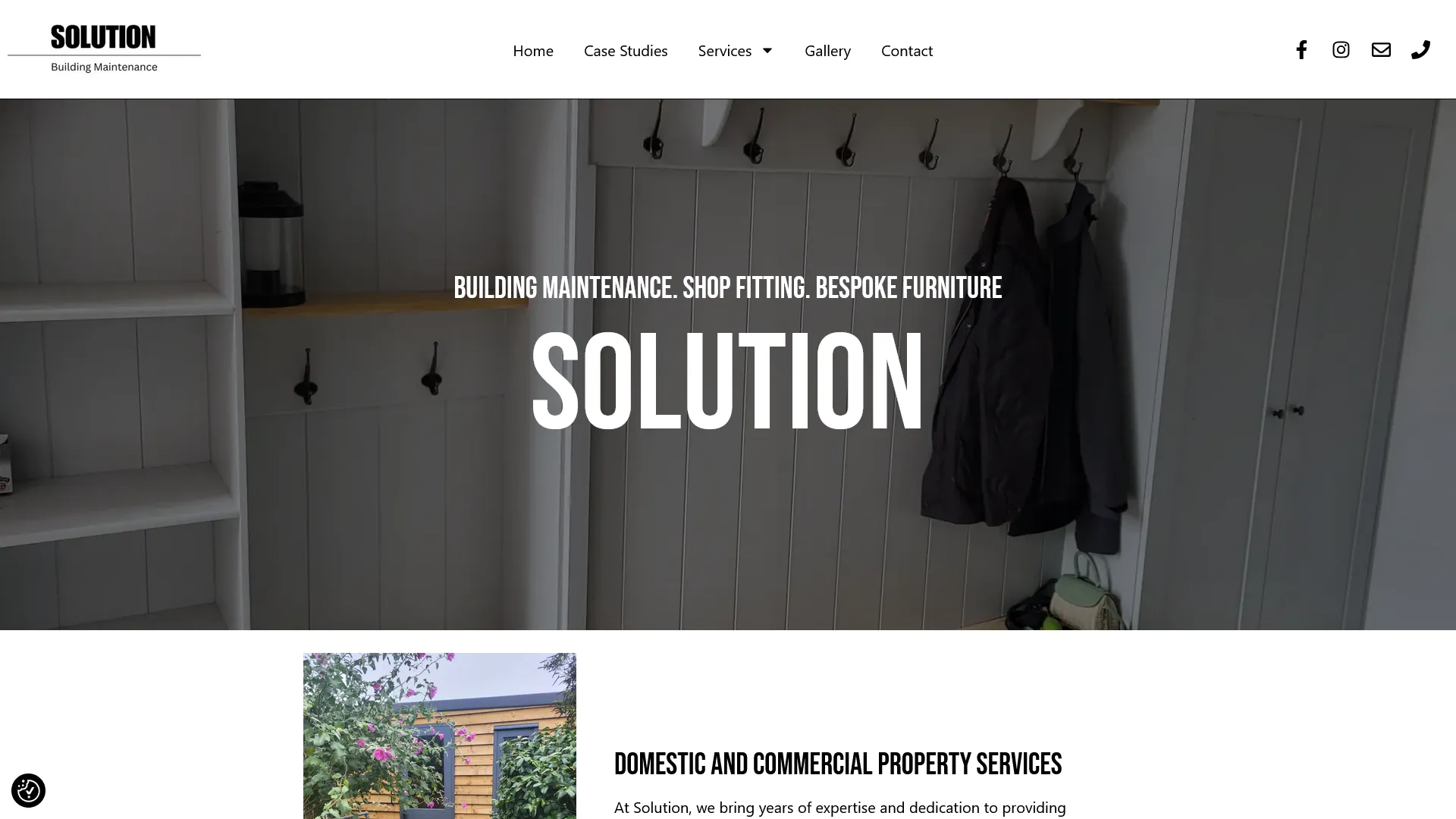 Website design for Solution, property services in Petworth, West Sussex