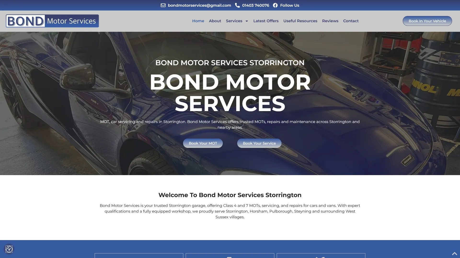 vehicle servicing website
