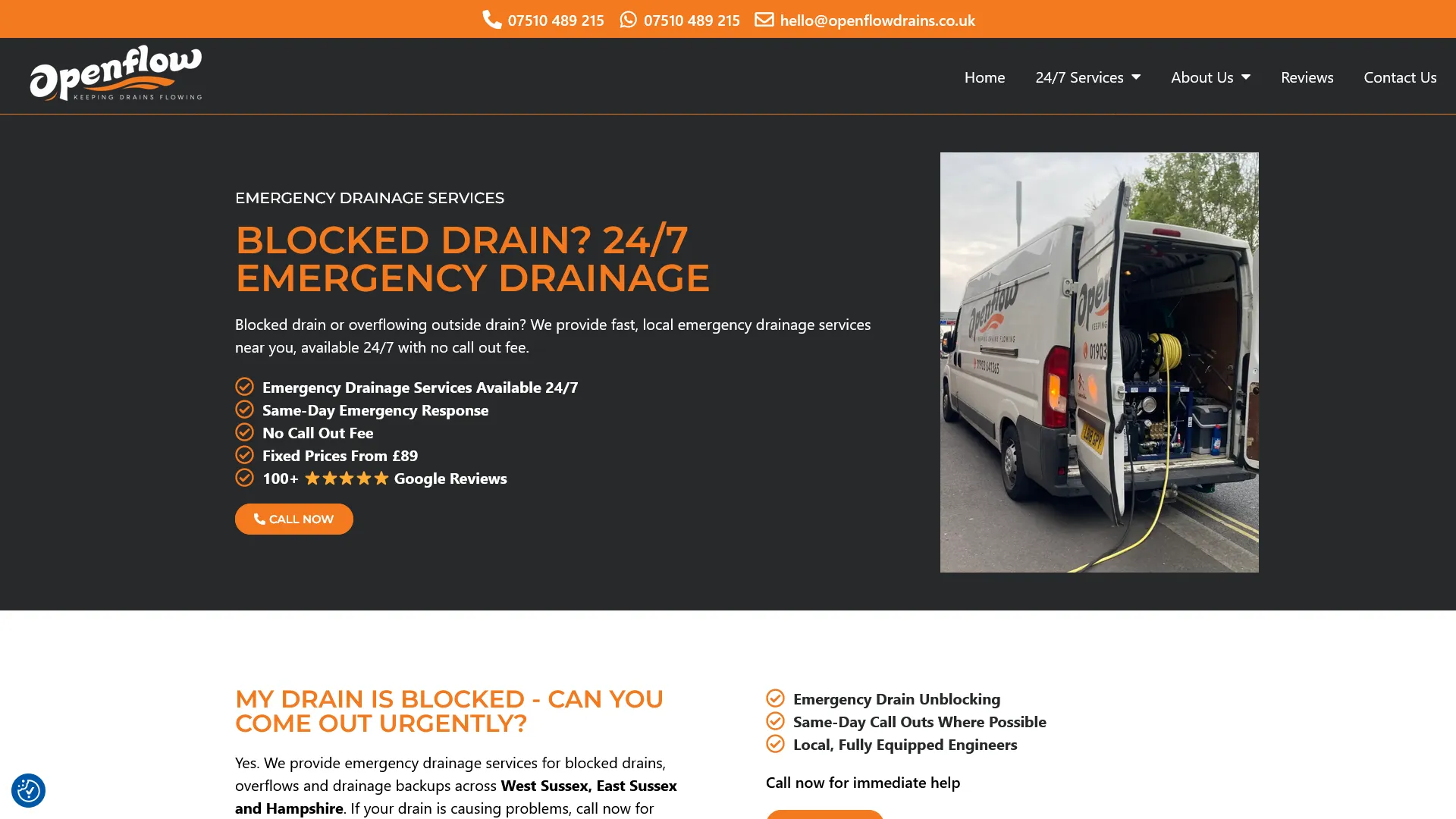 Open Flow Drains website and seo refresh
