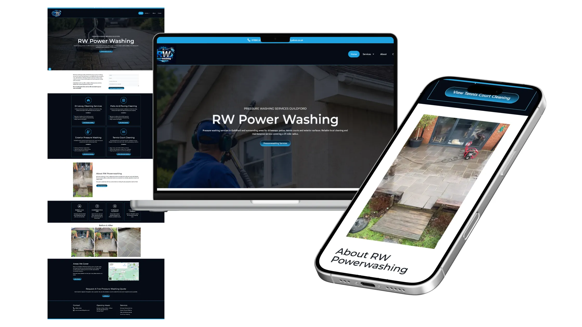 RW Power Washing new starter website