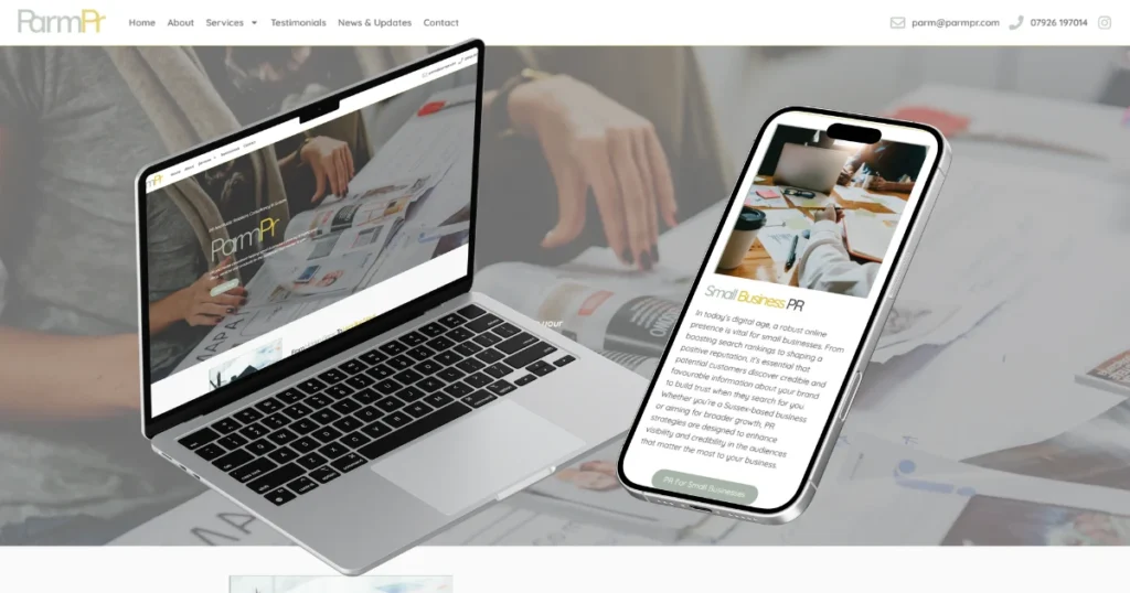 Parm PR Website Case Study 1 PR website