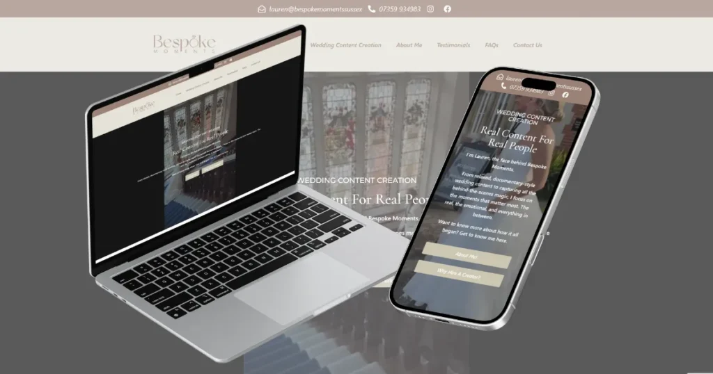 Bespoke Moments Website Case Study