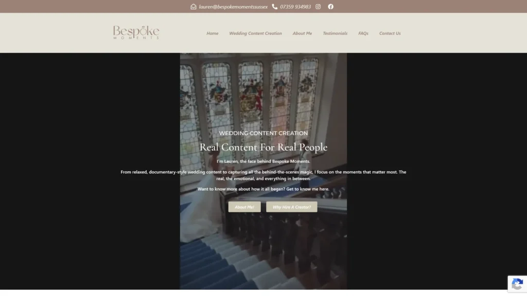 Bespoke Moments Website Case Study