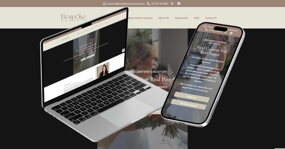 Bespoke Moments Website Case Study