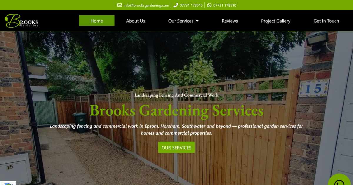 Brooks Gardening Website Case Study