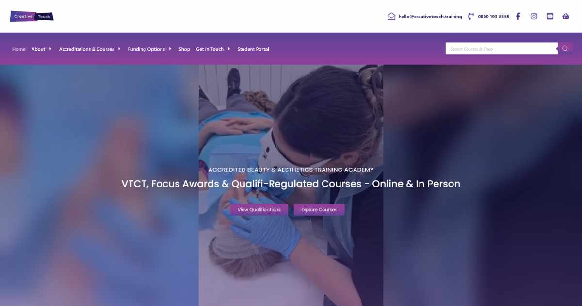 Creative Touch Training Academy Website Case Study