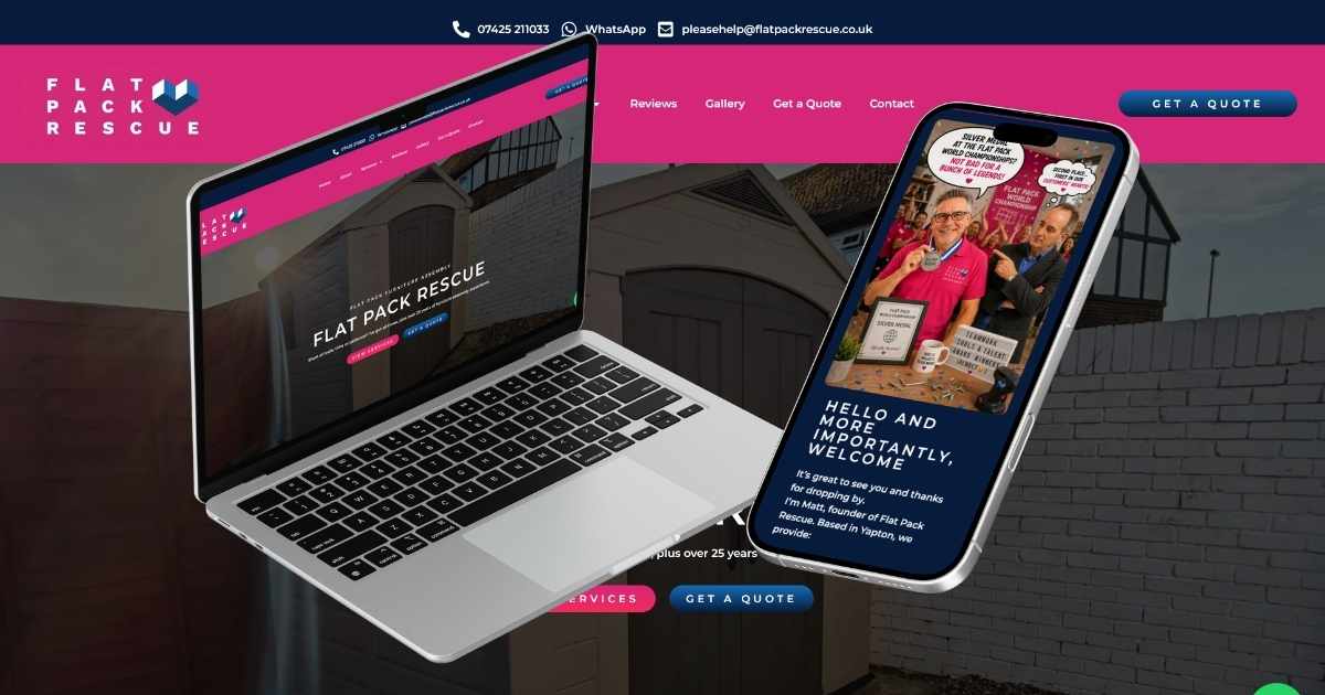 Website Design for Small Businesses | Gift of the Gab 3 Flat Pack Rescue Website Rebuild