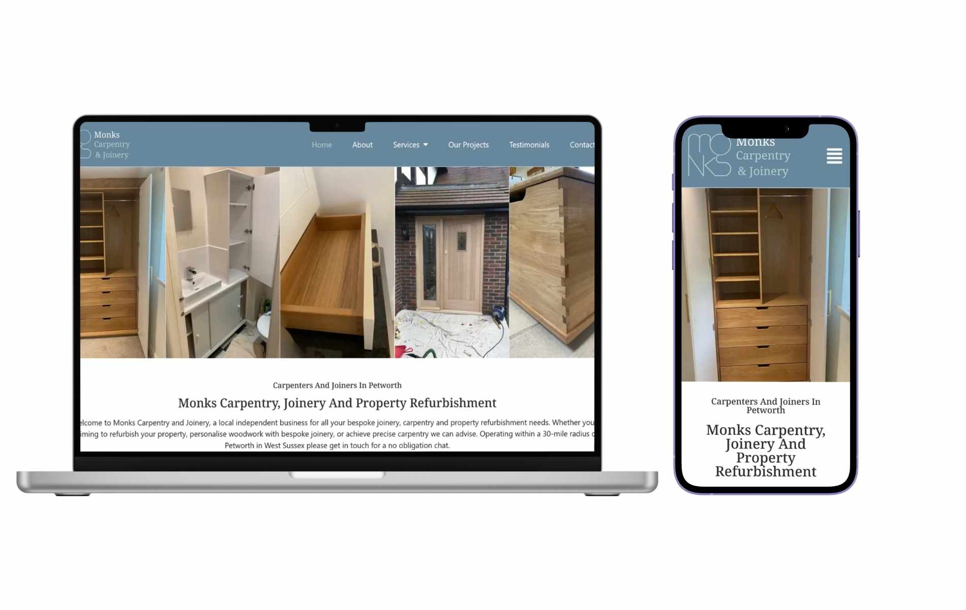 Monks Carpentry Website Case Study