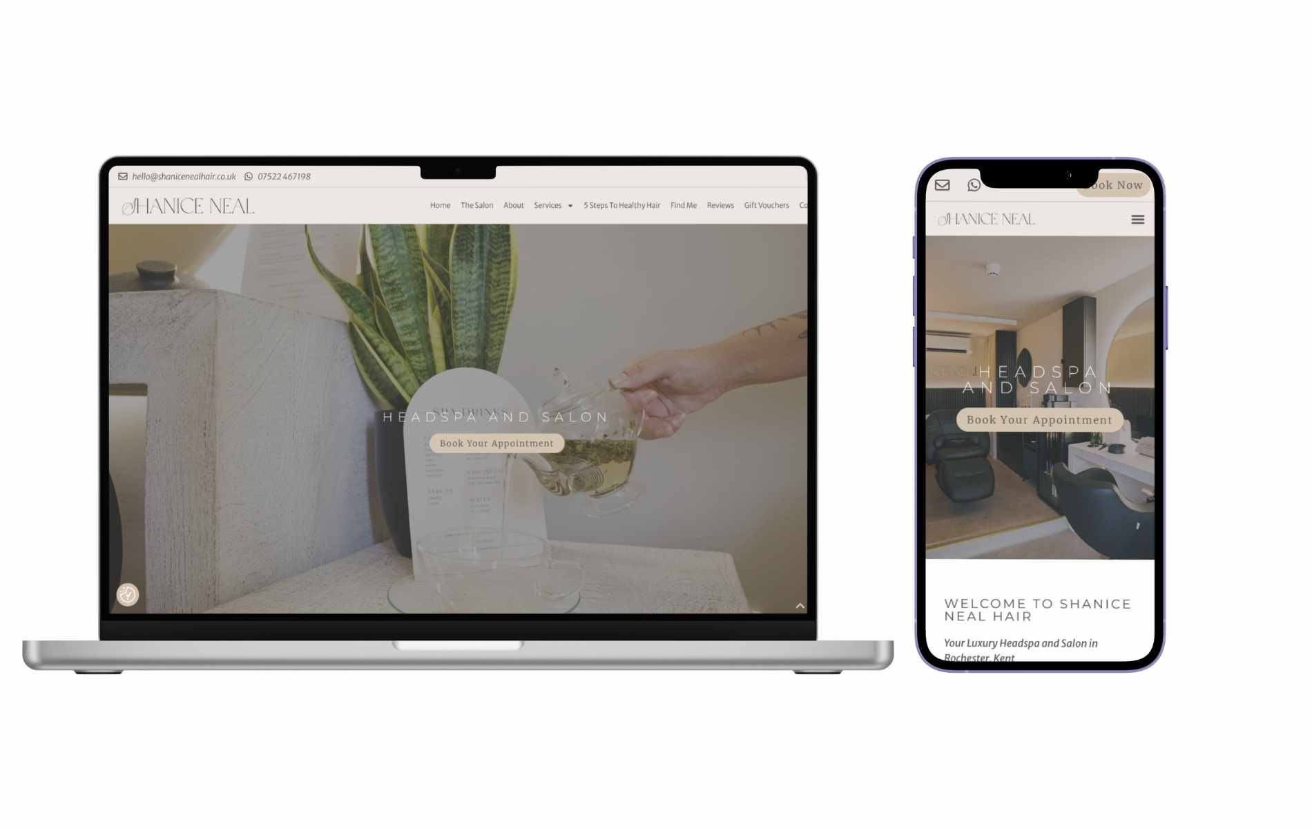 Shanice Neal Hair Website Case Study