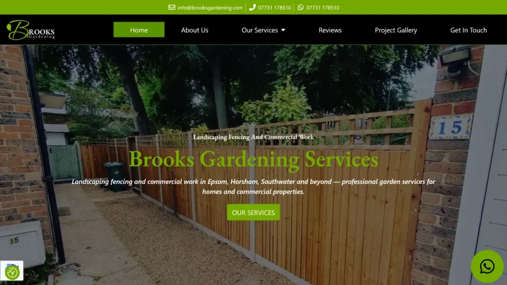 Brooks Gardening Website Case Study 3 grounds maintenance website