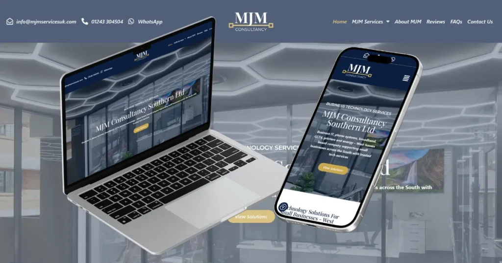 MJM Consultancy Website Case Study 1 it support website