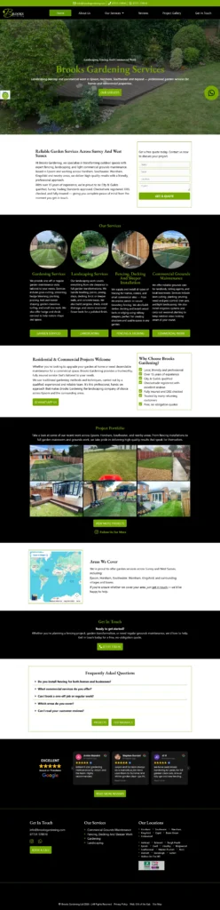 Brooks Gardening Website Case Study 2 landscaping website