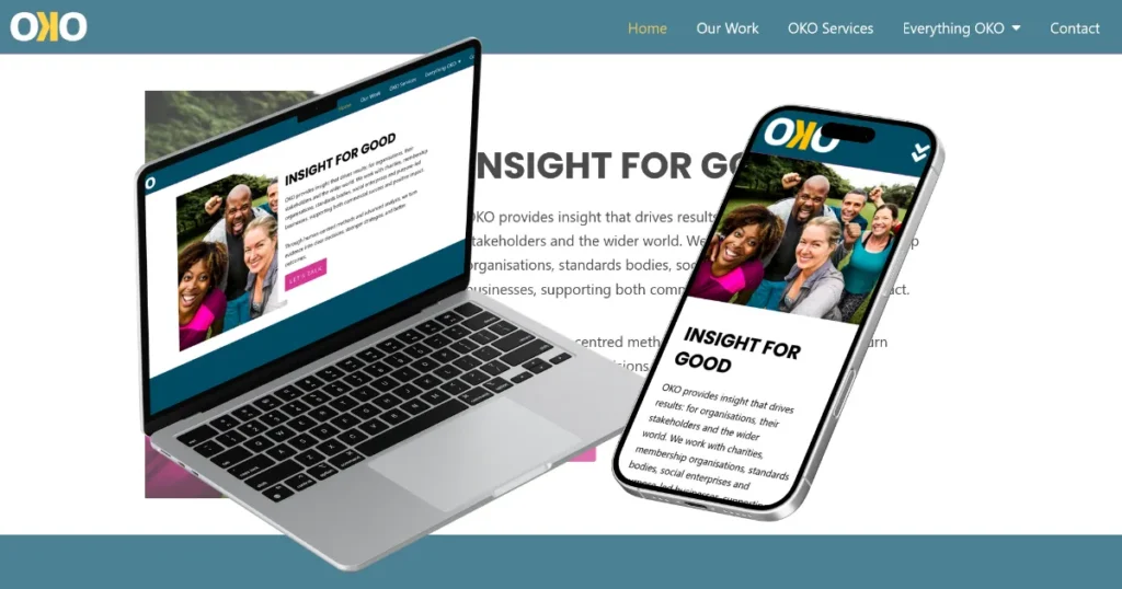 OKO Website Case Study 1 market research website