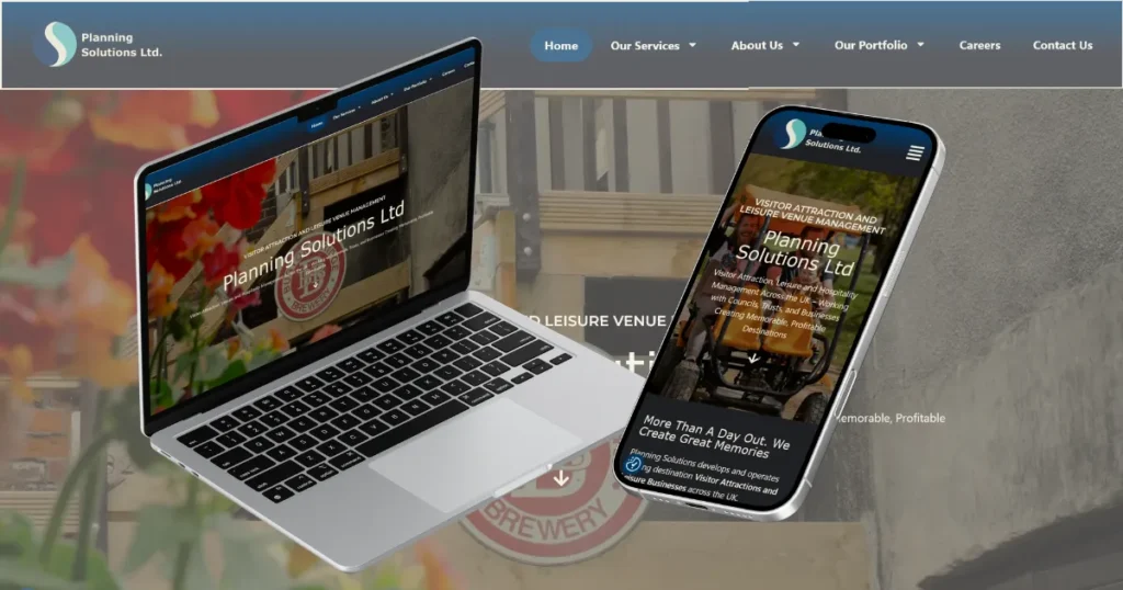 Planning Solutions Website Case Study 1 visitor attraction website